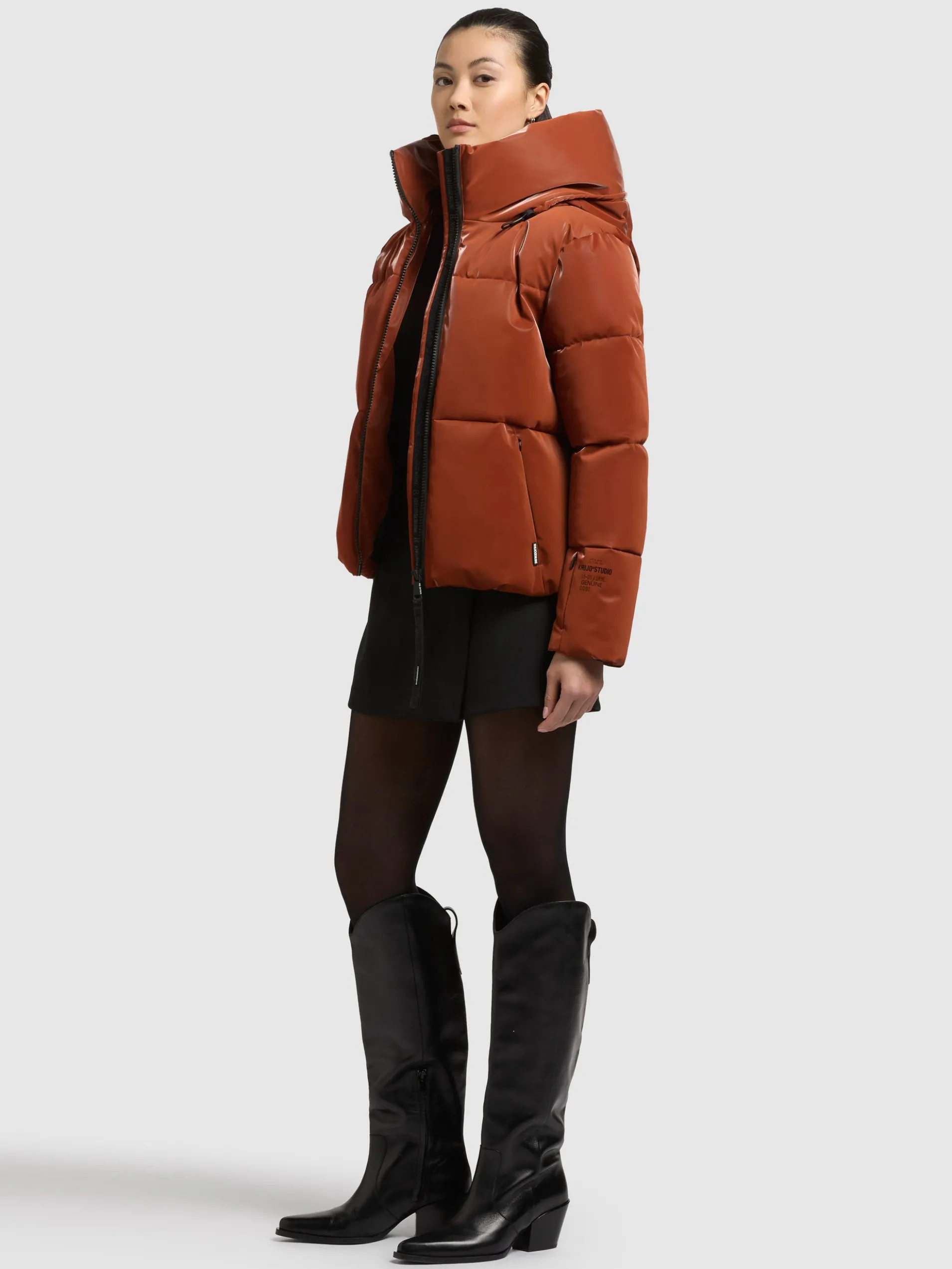 Jacke AUDREY SHINY SIENNA BROWN