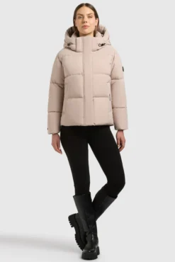 Jacke DEVINA3 MATT ALMOND BEIGE