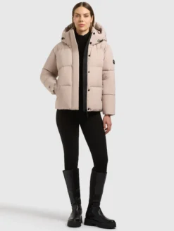Jacke DEVINA3 MATT ALMOND BEIGE