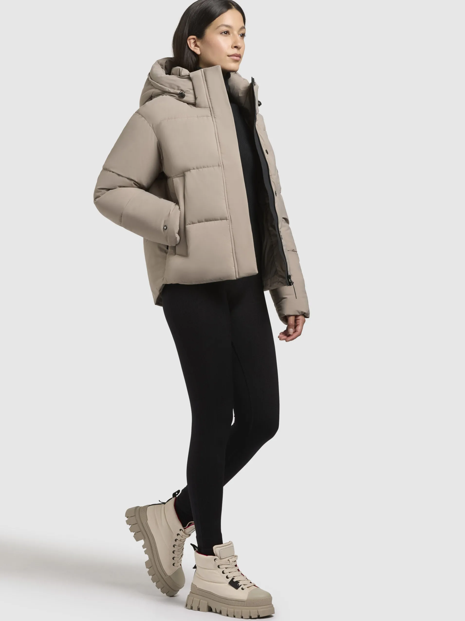 Jacke DEVINA MATT Graubeige
