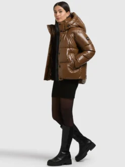 Jacke DEVINA2 SHINY COPPER BROWN