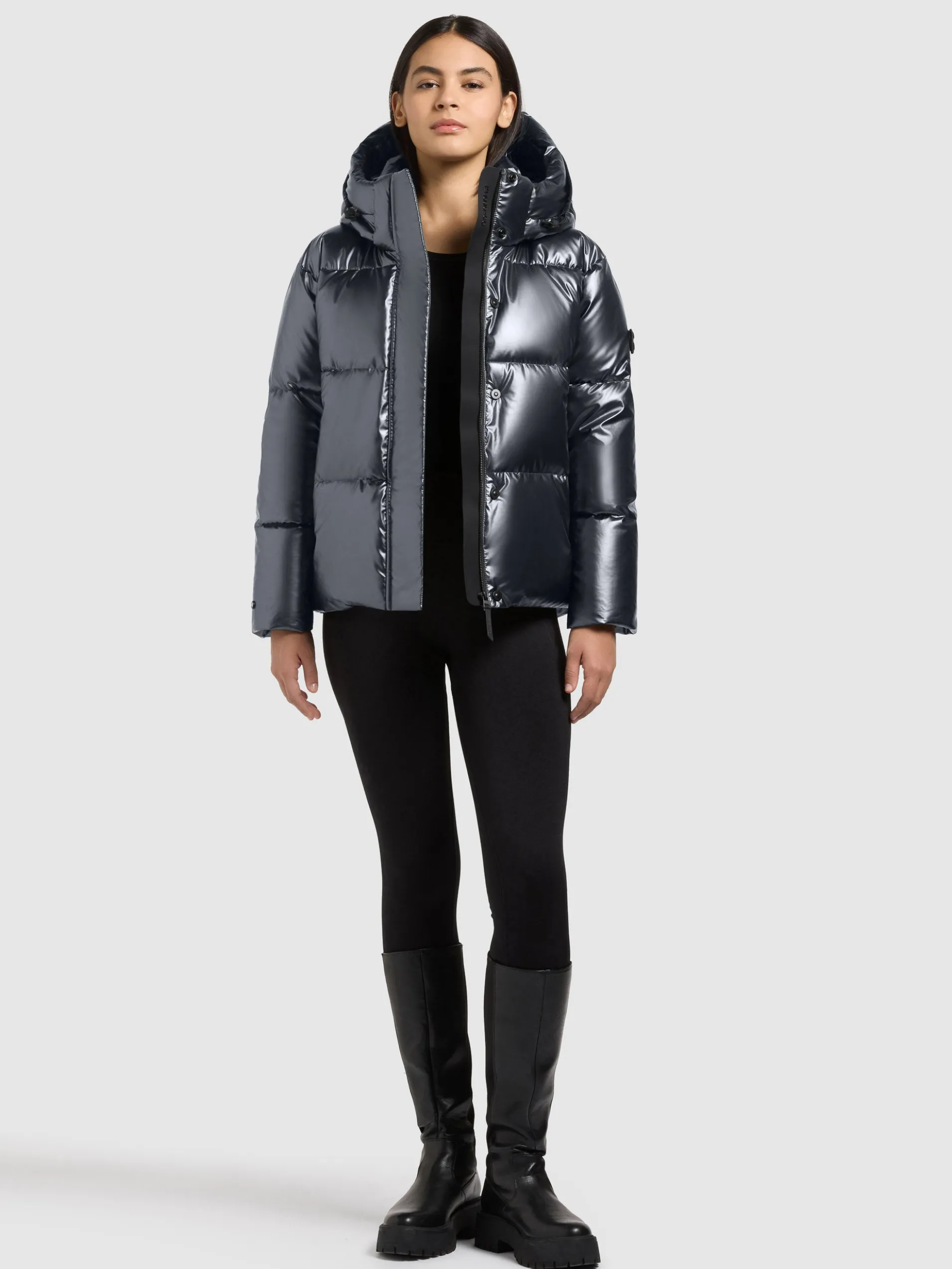 Jacke DEVINA3 SHINY DEEP STEEL BLUE