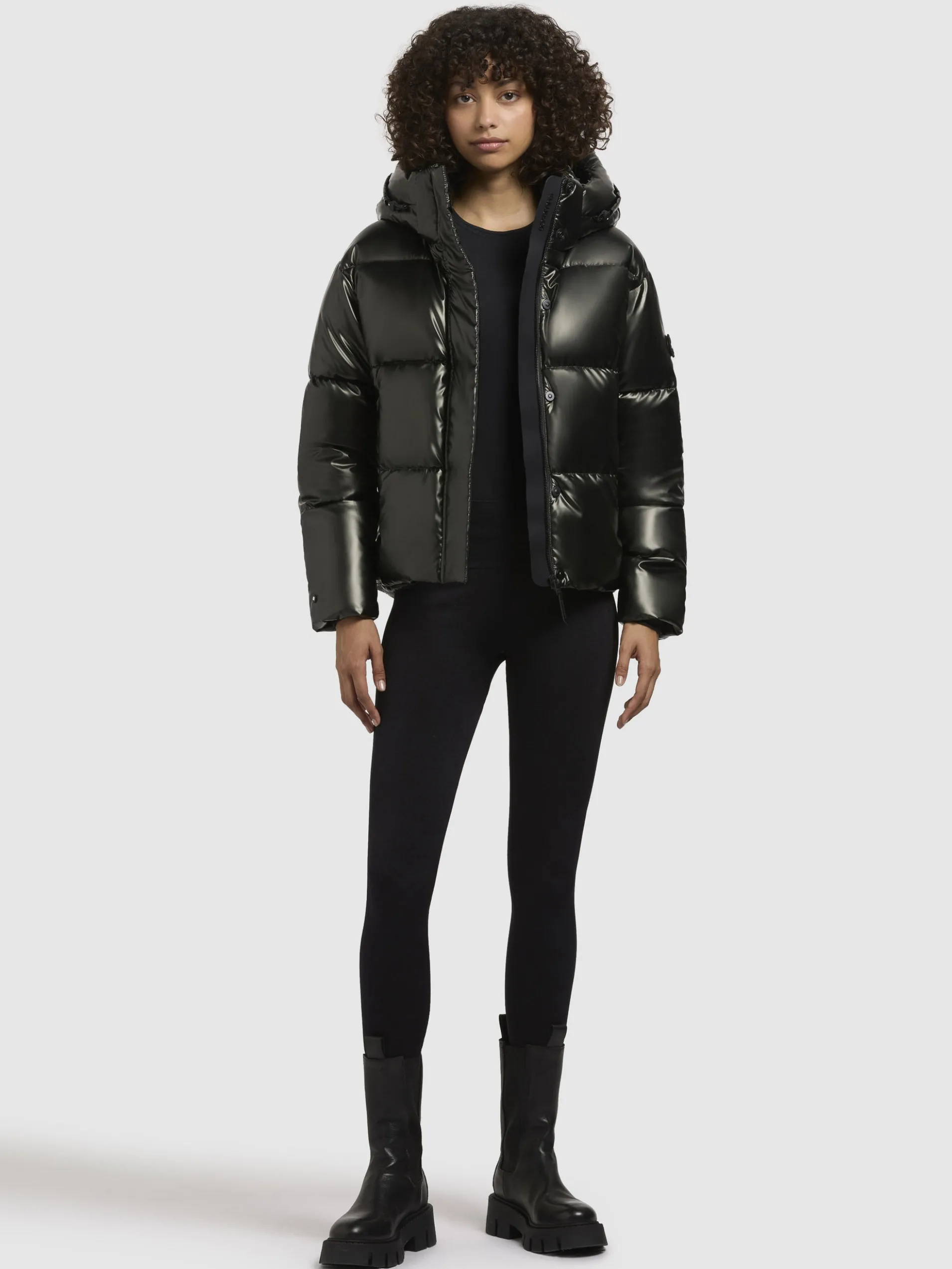 Jacke DEVINA SHINY Dunkelgrün