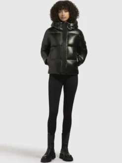 Jacke DEVINA SHINY Dunkelgrün