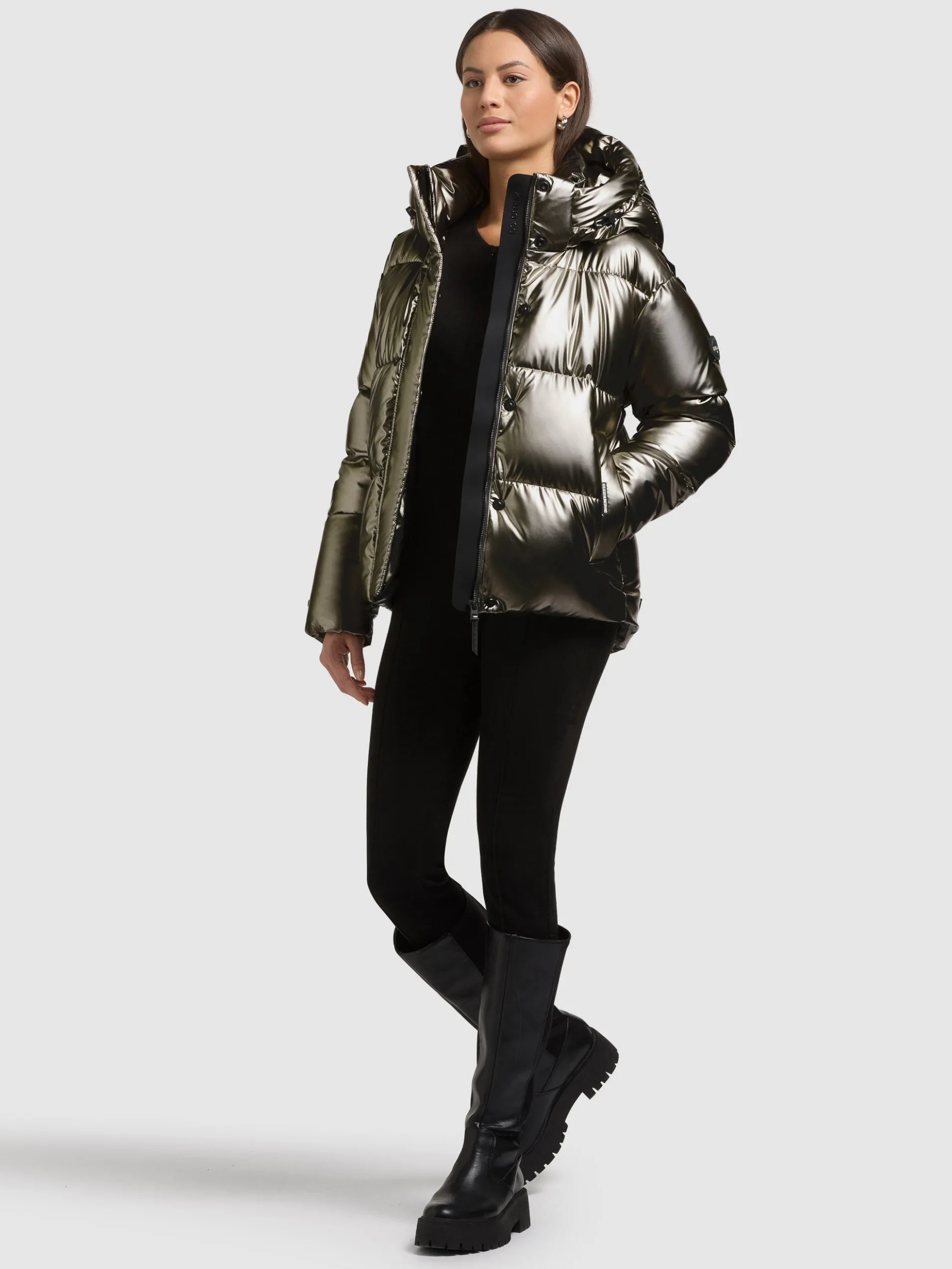 Jacke DEVINA2 SHINY MUD BROWN