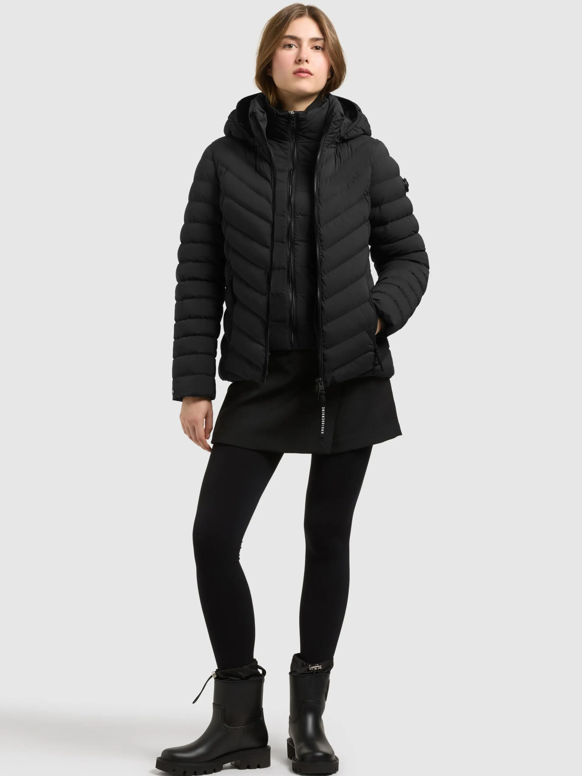 Jacke GITTY - 2IN1 WITH BAG BLACK