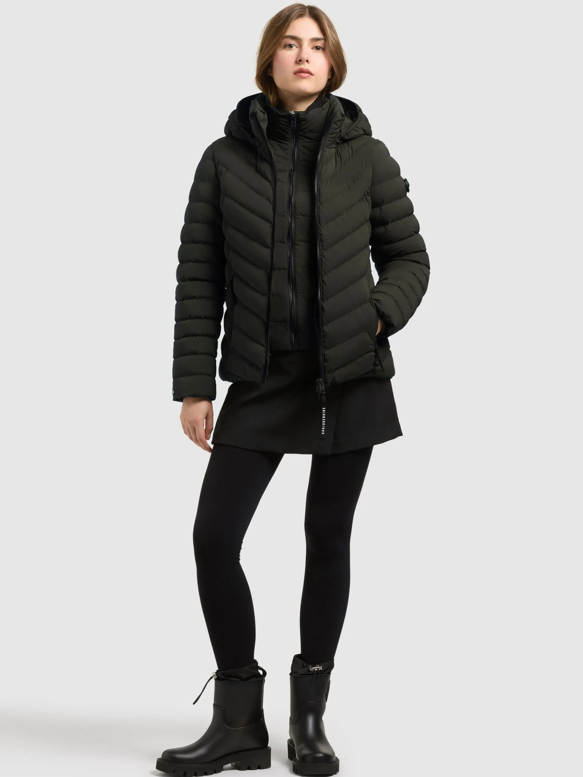 Jacke GITTY - 2IN1 WITH BAG PARK GREEN