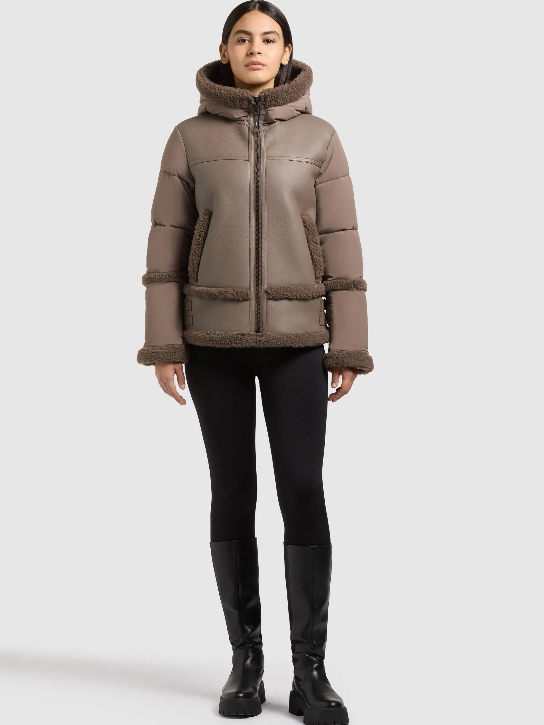 Jacke LEXYA TAUPE BROWN
