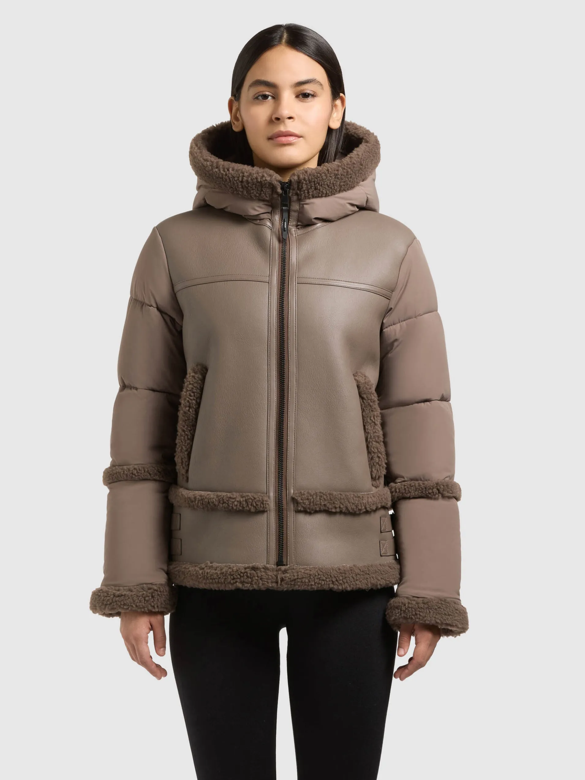 Jacke LEXYA TAUPE BROWN