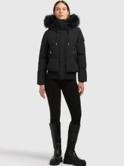 Jacke PADME WITH FUR - 2IN1 BLACK