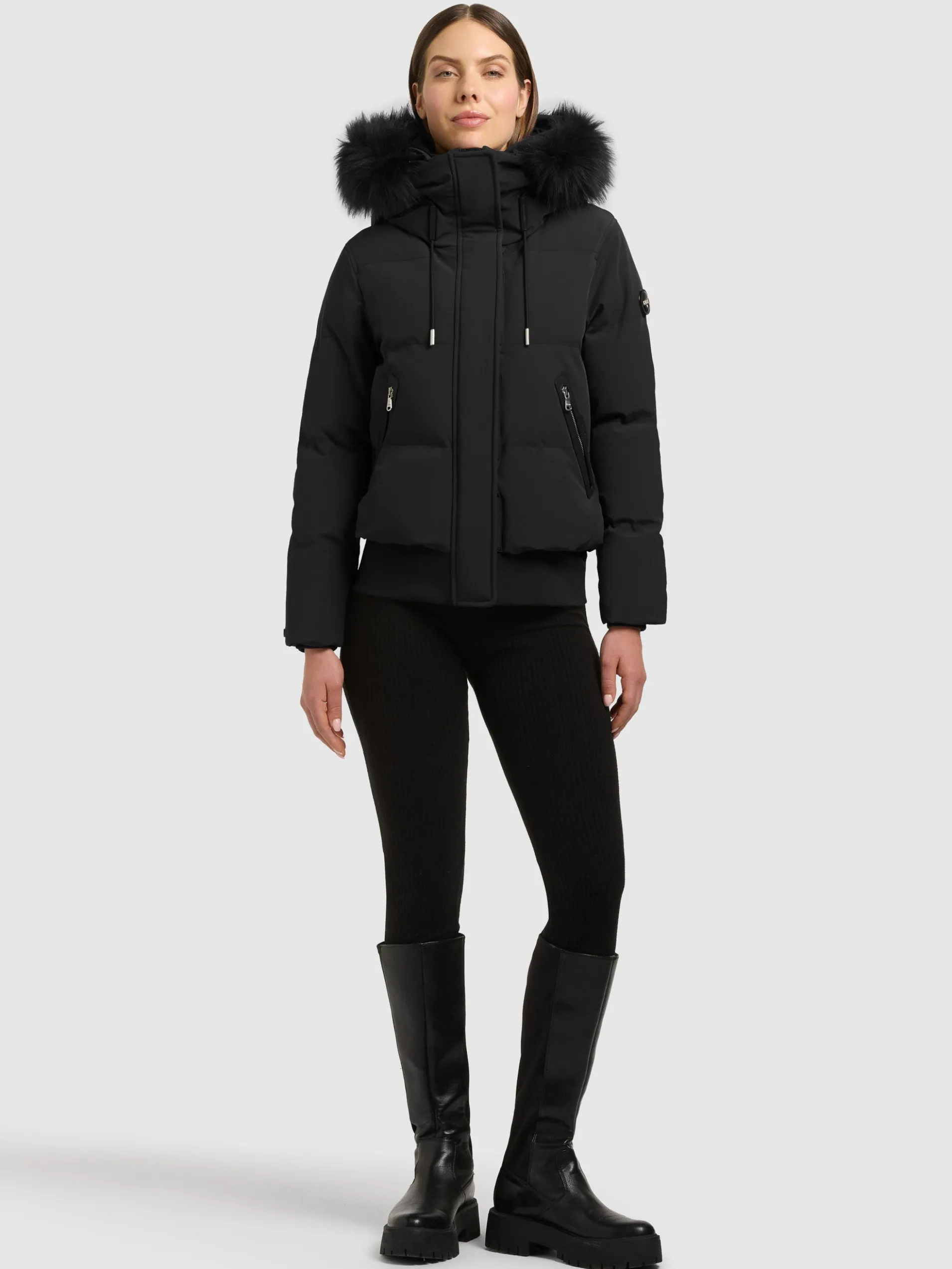 Jacke PADME WITH FUR - 2IN1 BLACK