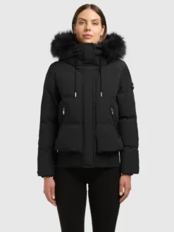 Jacke PADME WITH FUR - 2IN1 BLACK