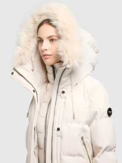 Jacke PADME WITH FUR - 2IN1 DOVE WHITE