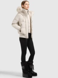 Jacke PADME WITH FUR - 2IN1 DOVE WHITE