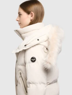 Jacke PADME WITH FUR - 2IN1 DOVE WHITE