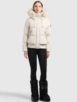 Jacke PADME WITH FUR - 2IN1 DOVE WHITE