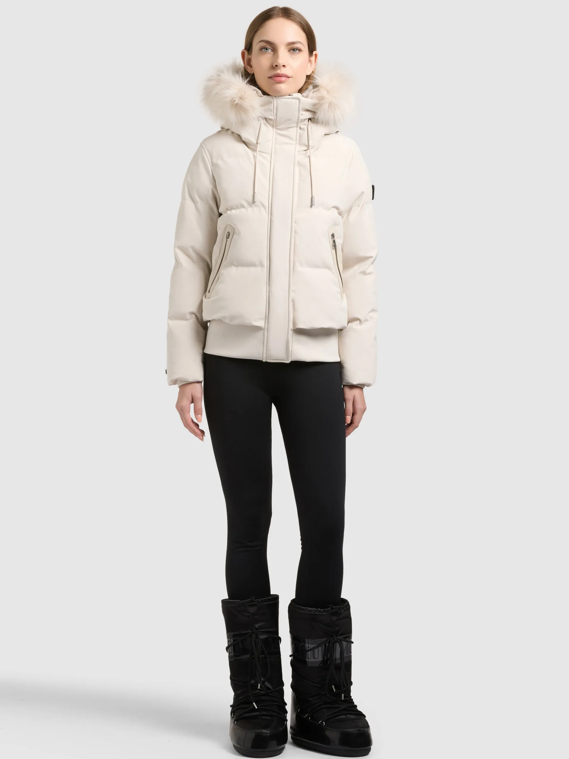 Jacke PADME WITH FUR - 2IN1 DOVE WHITE