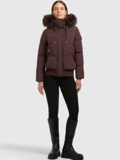 Jacke PADME WITH FUR - 2IN1 WINESTONE RED