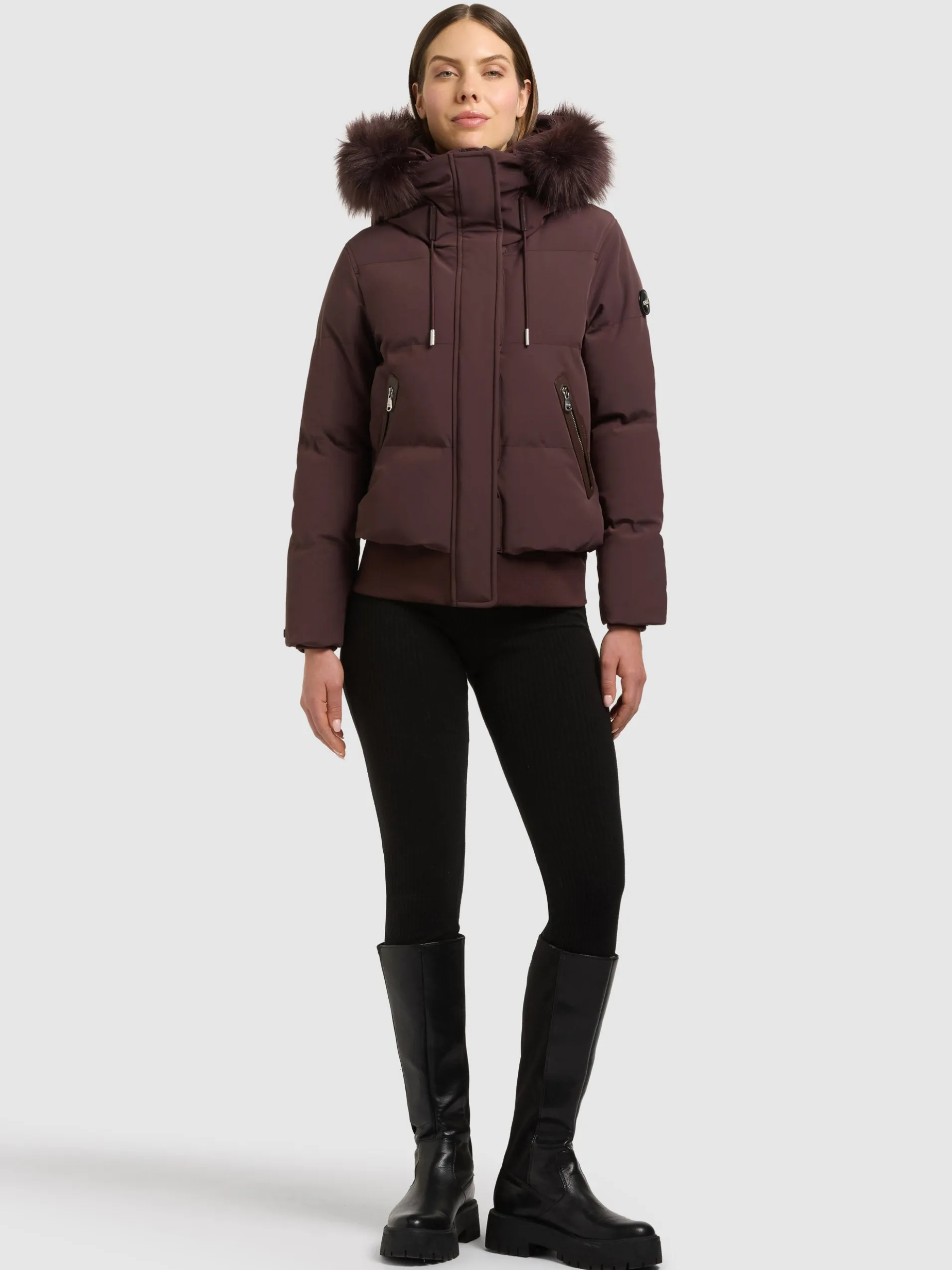 Jacke PADME WITH FUR - 2IN1 WINESTONE RED