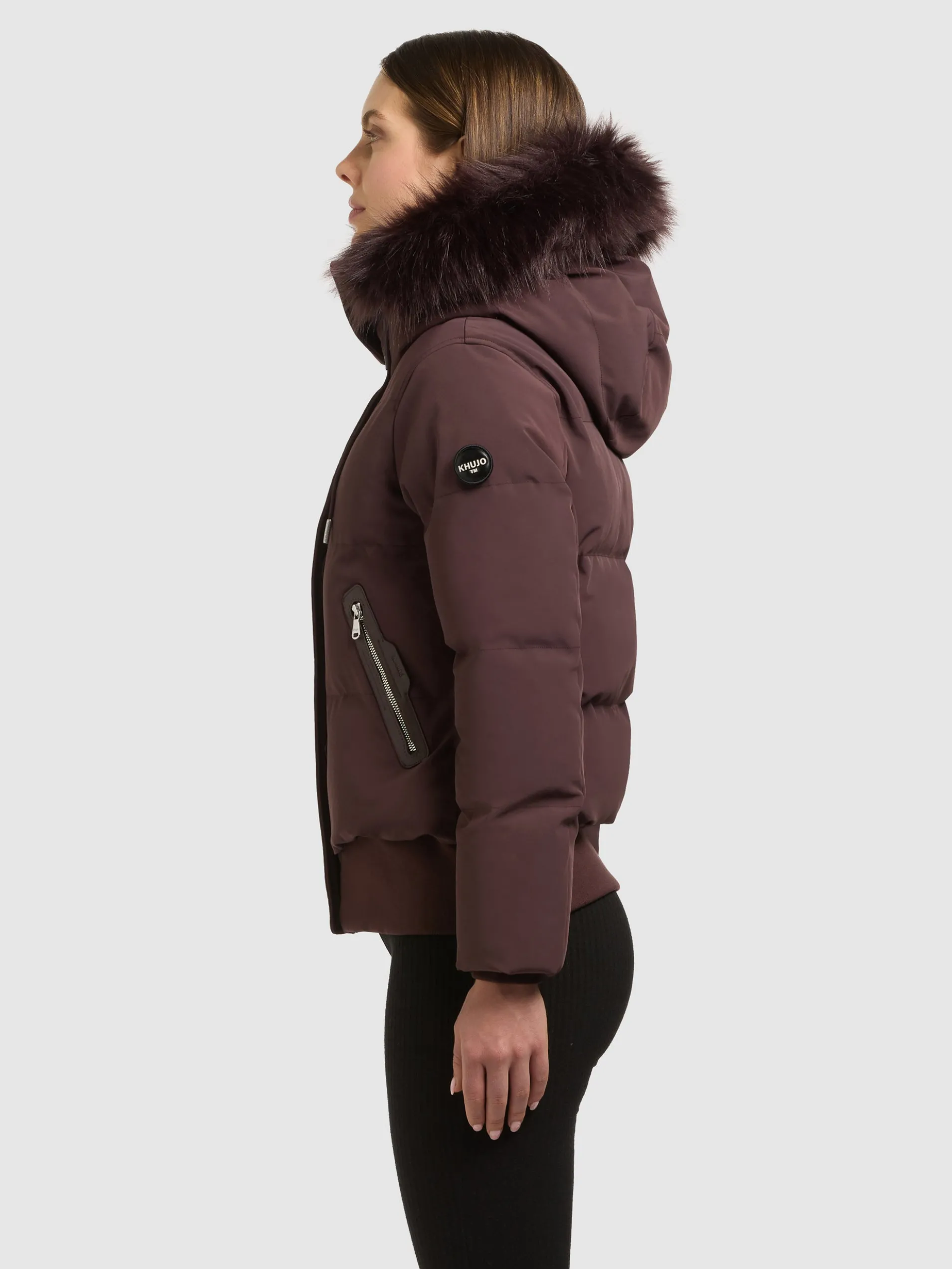 Jacke PADME WITH FUR - 2IN1 WINESTONE RED