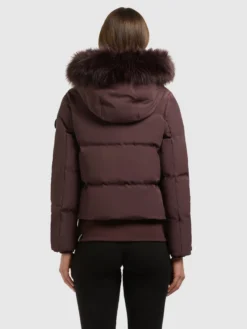 Jacke PADME WITH FUR - 2IN1 WINESTONE RED