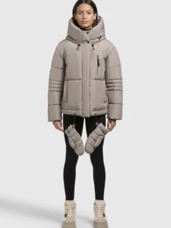 Jacke PEEKE WITH GLOVES Graubeige