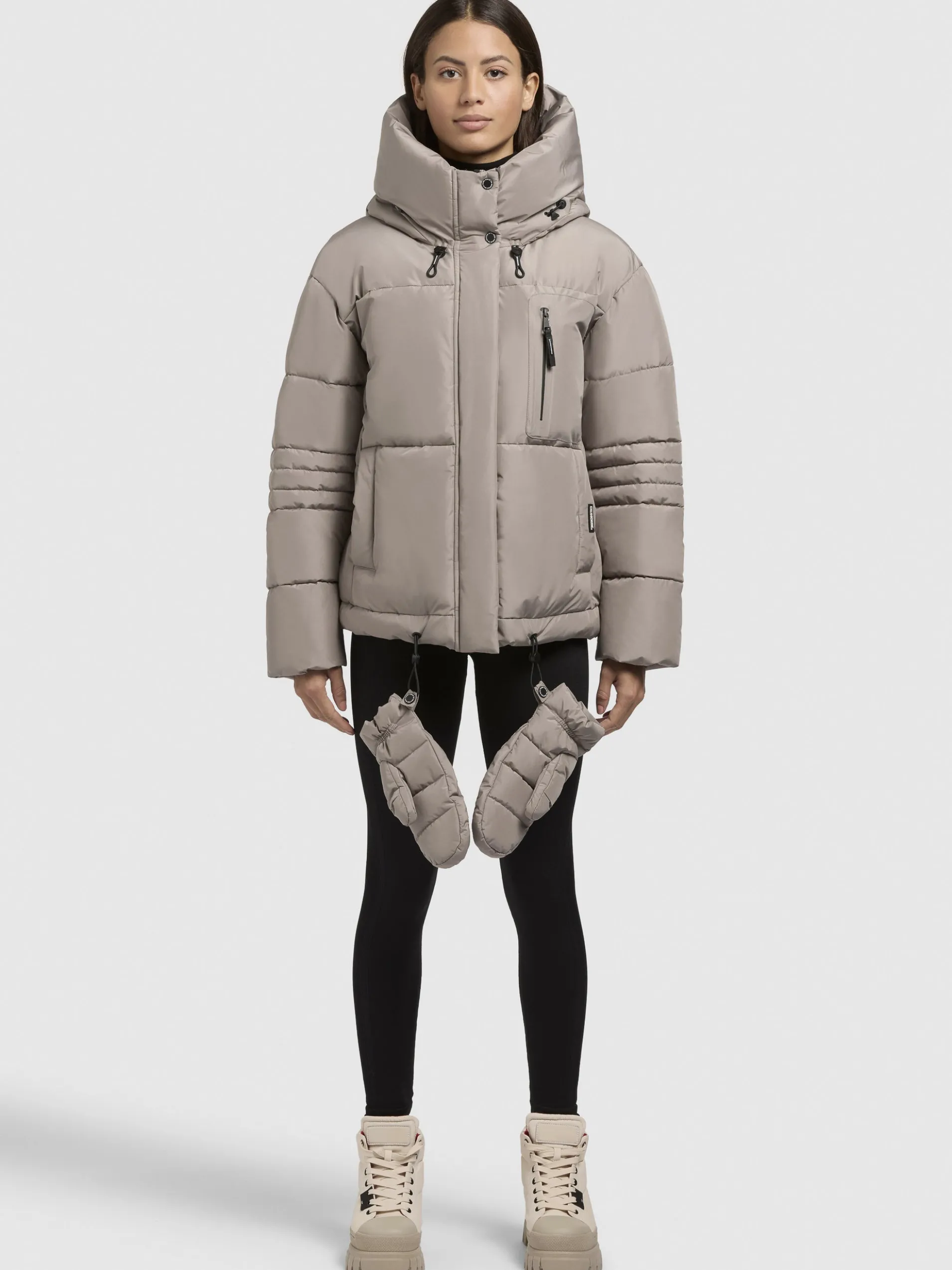 Jacke PEEKE WITH GLOVES Graubeige