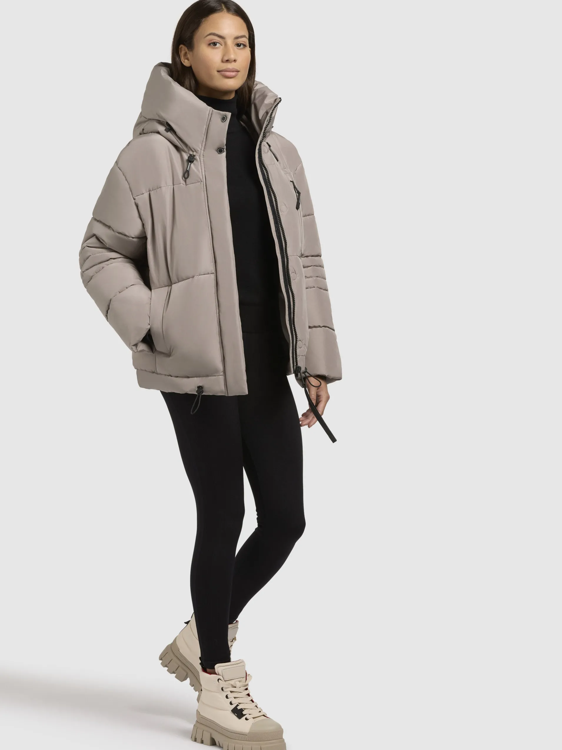 Jacke PEEKE WITH GLOVES Graubeige