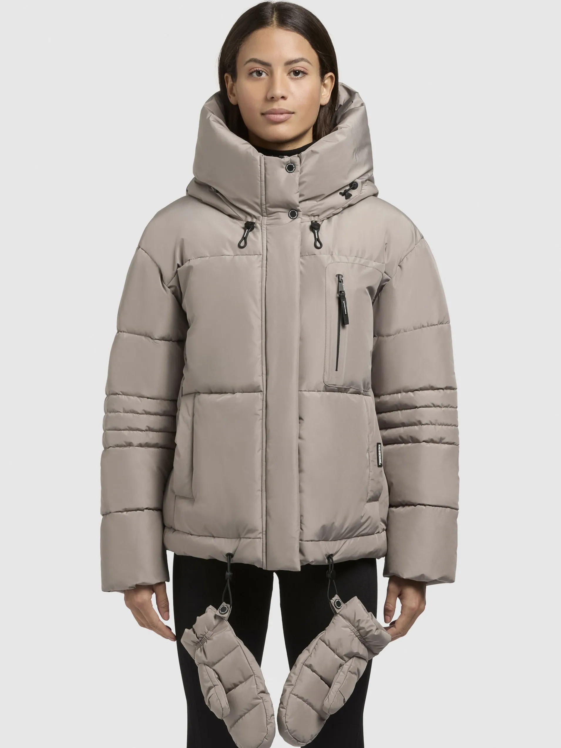 Jacke PEEKE WITH GLOVES Graubeige