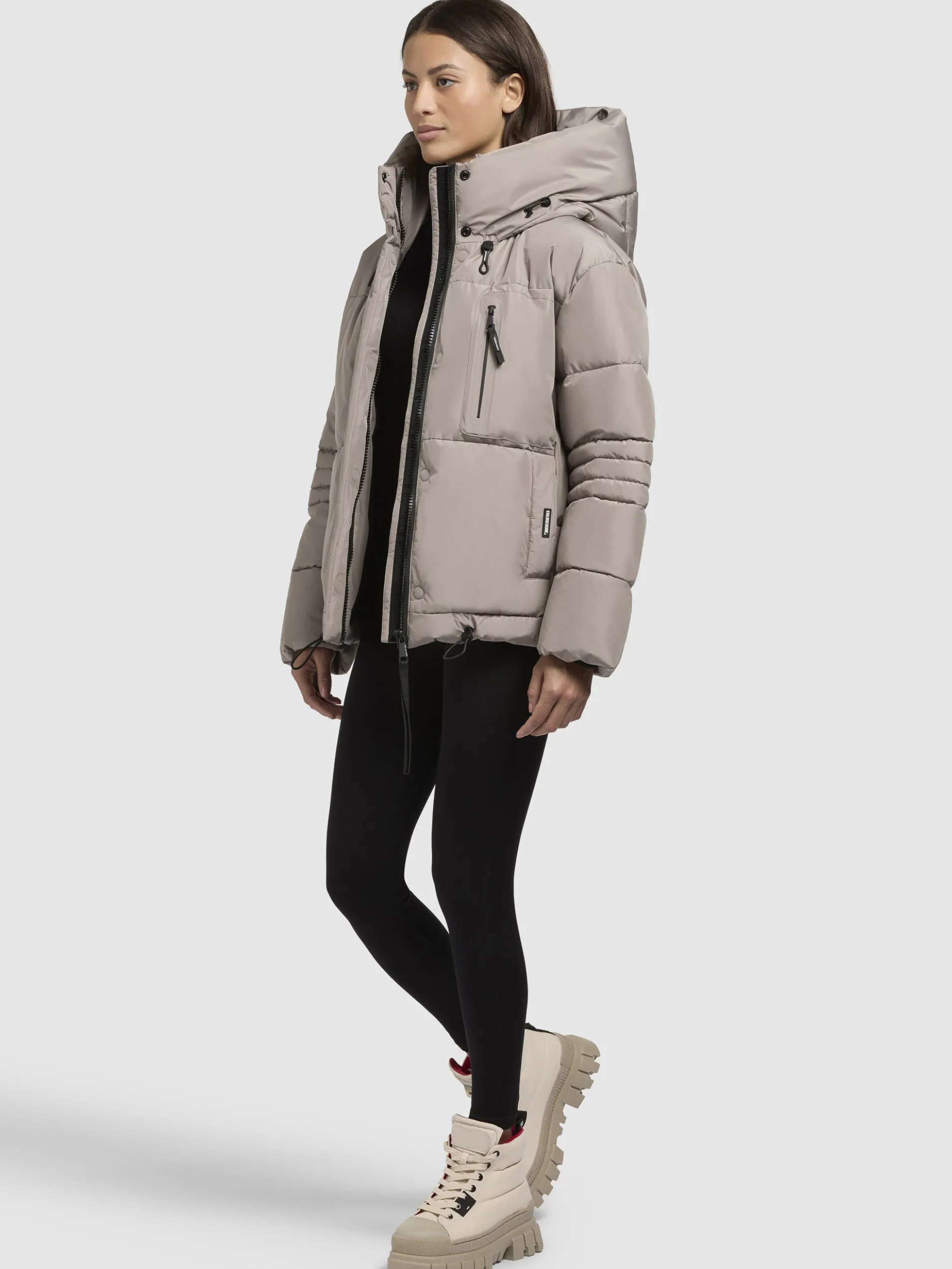 Jacke PEEKE WITH GLOVES Graubeige