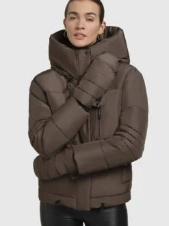 Jacke PEEKE WITH GLOVES Taupe dunkel