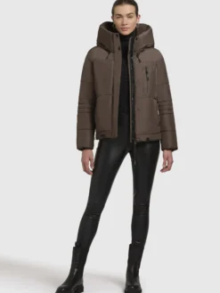 Jacke PEEKE WITH GLOVES Taupe dunkel
