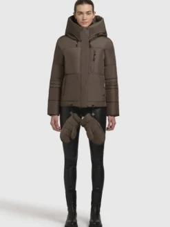 Jacke PEEKE WITH GLOVES Taupe dunkel