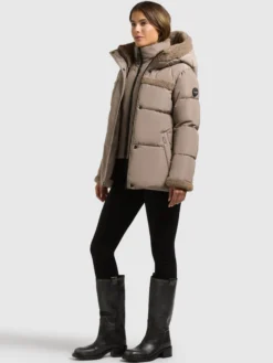 Jacke PRISHA - 2IN1 (Einsatz herausnehmbar) TAUPE GREY