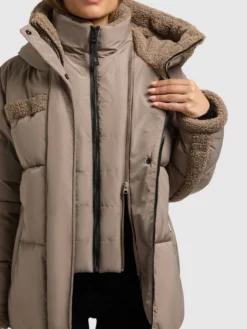 Jacke PRISHA - 2IN1 (Einsatz herausnehmbar) TAUPE GREY