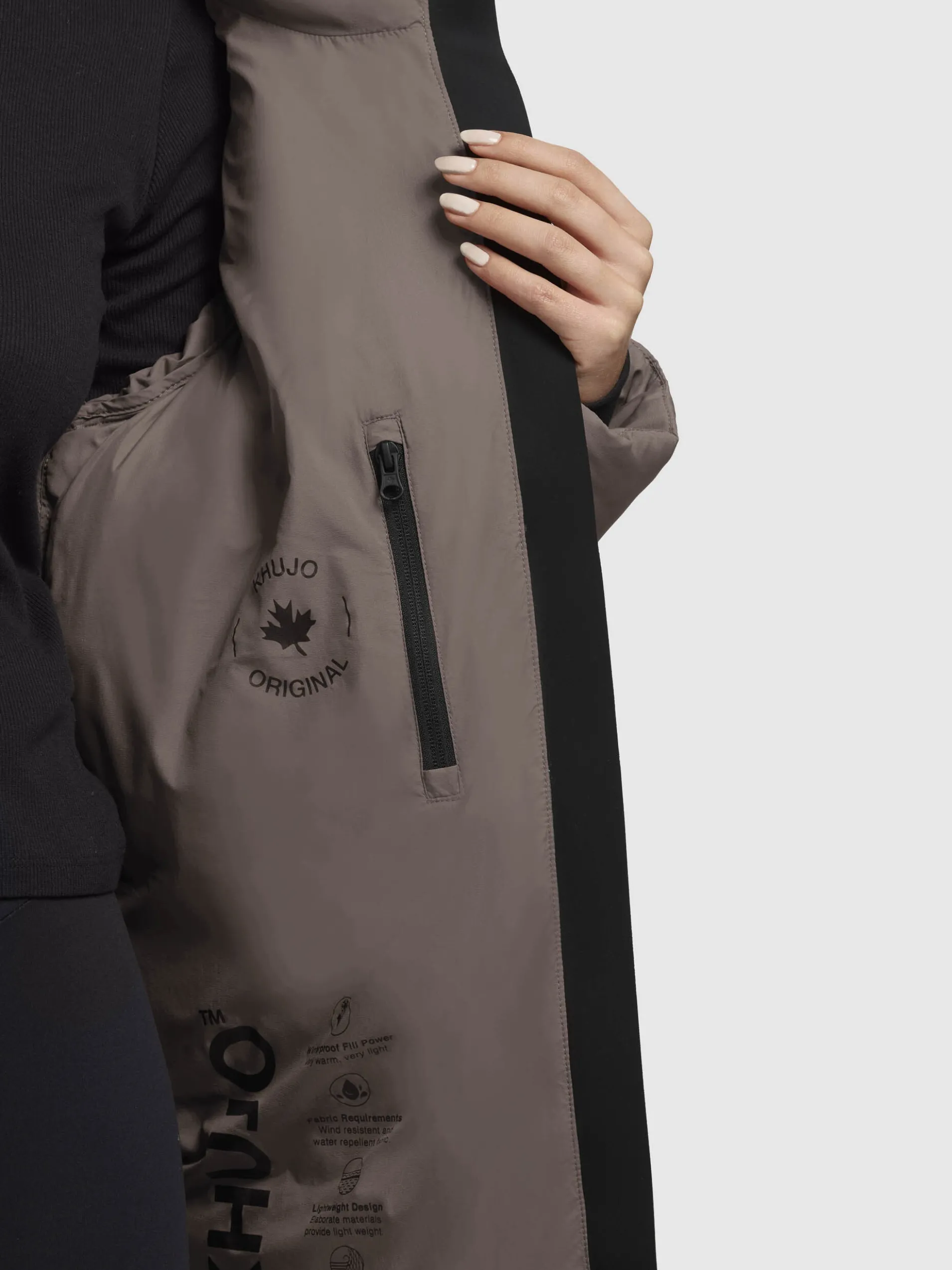 Jacke WORD3 MATT Taupe dunkel