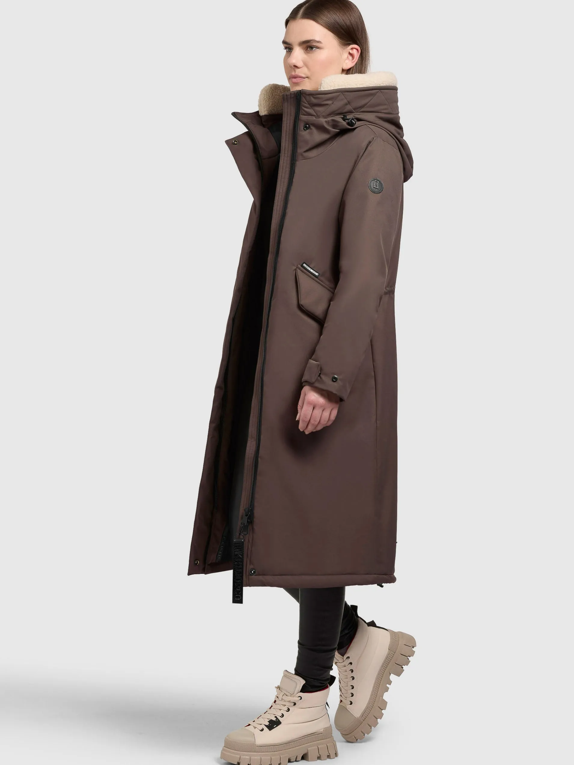 Mantel AGNETA Taupe dunkel