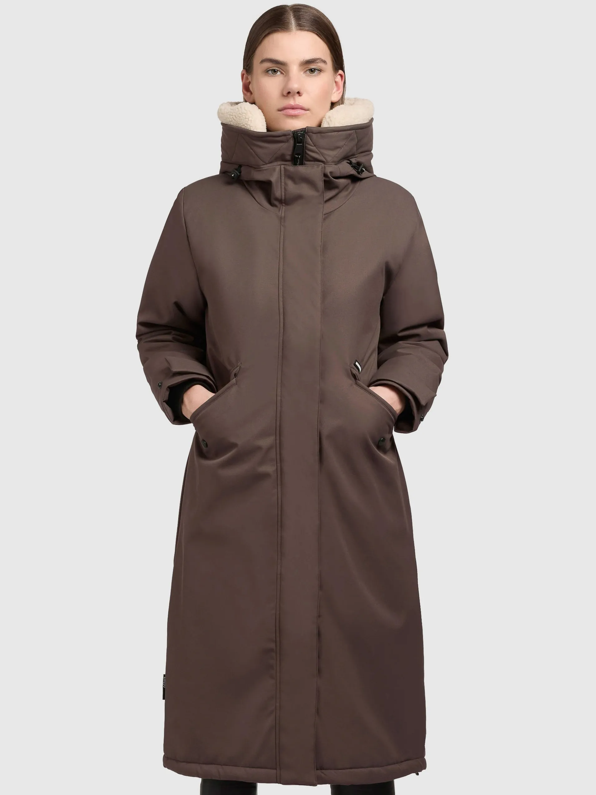 Mantel AGNETA Taupe dunkel