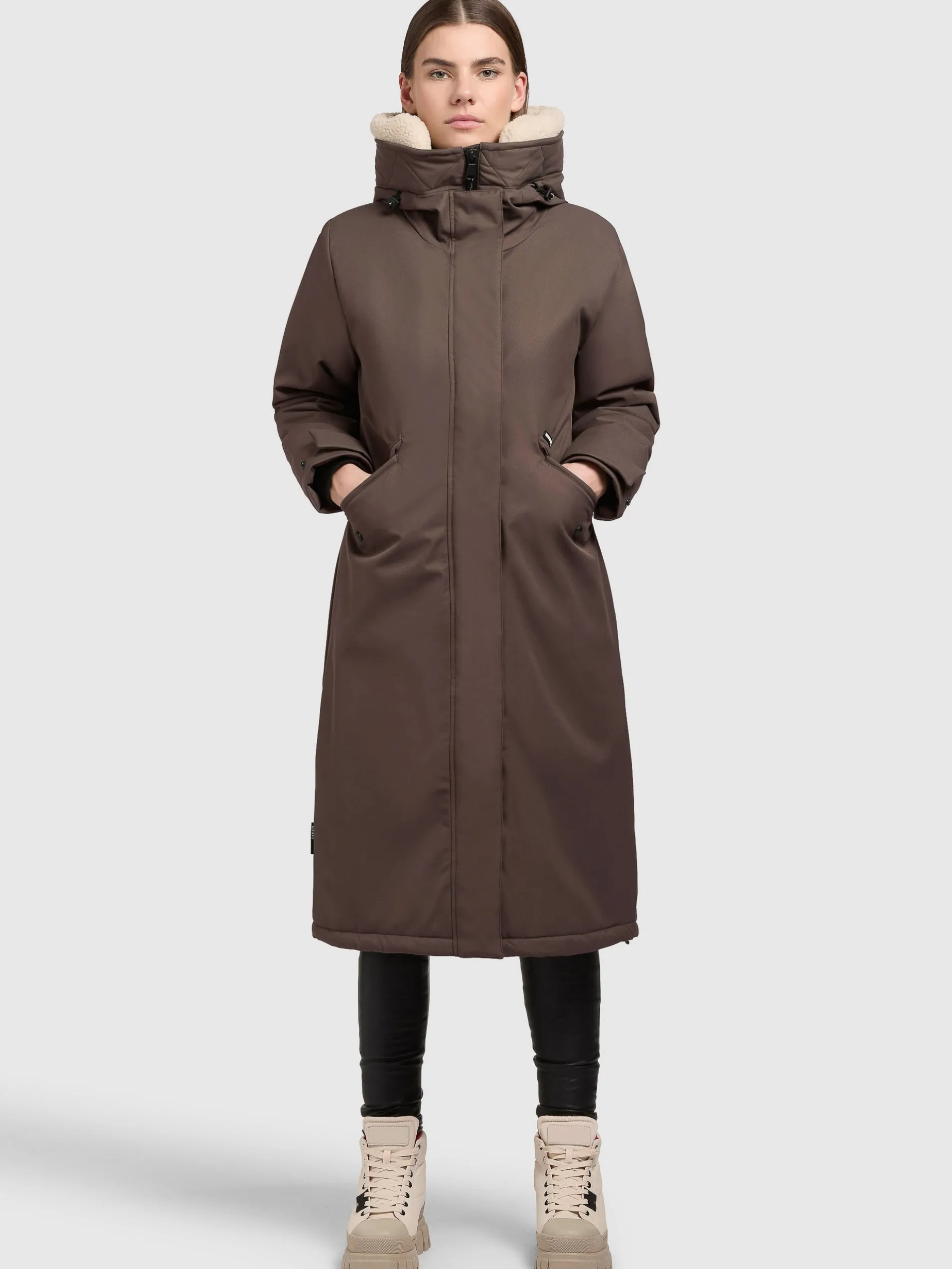 Mantel AGNETA Taupe dunkel