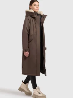 Mantel AGNETA Taupe dunkel