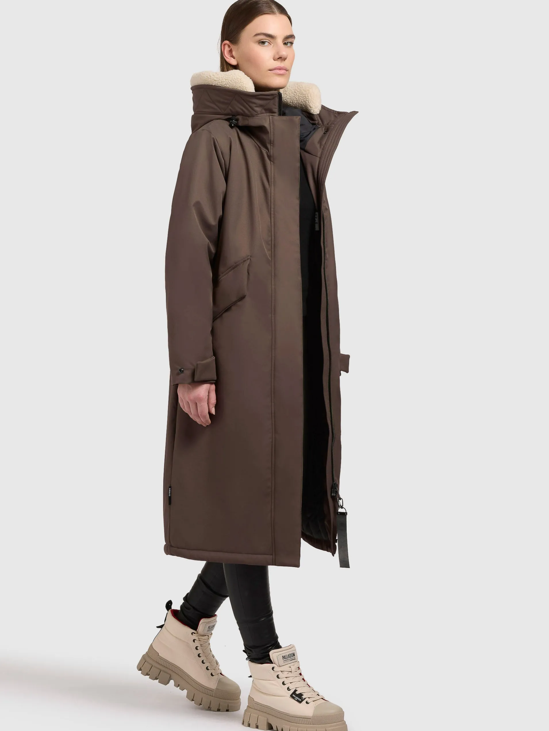Mantel AGNETA Taupe dunkel