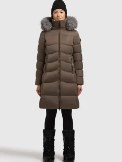 Mantel AKKIE CANE BROWN