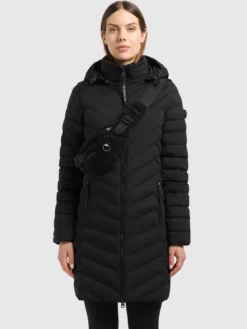 Mantel BRIGETT - 2IN1 WITH BAG BLACK