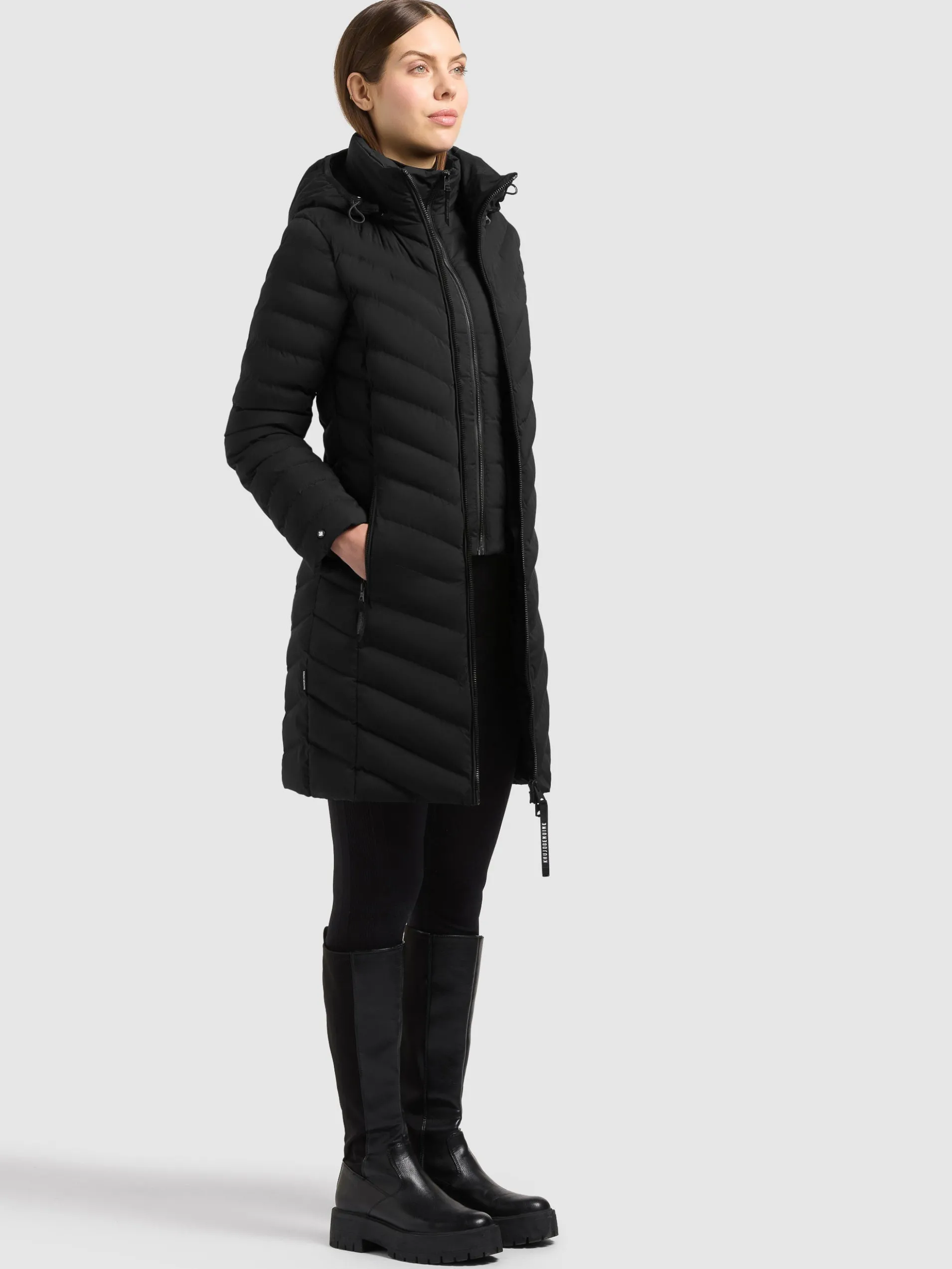 Mantel BRIGETT - 2IN1 WITH BAG BLACK