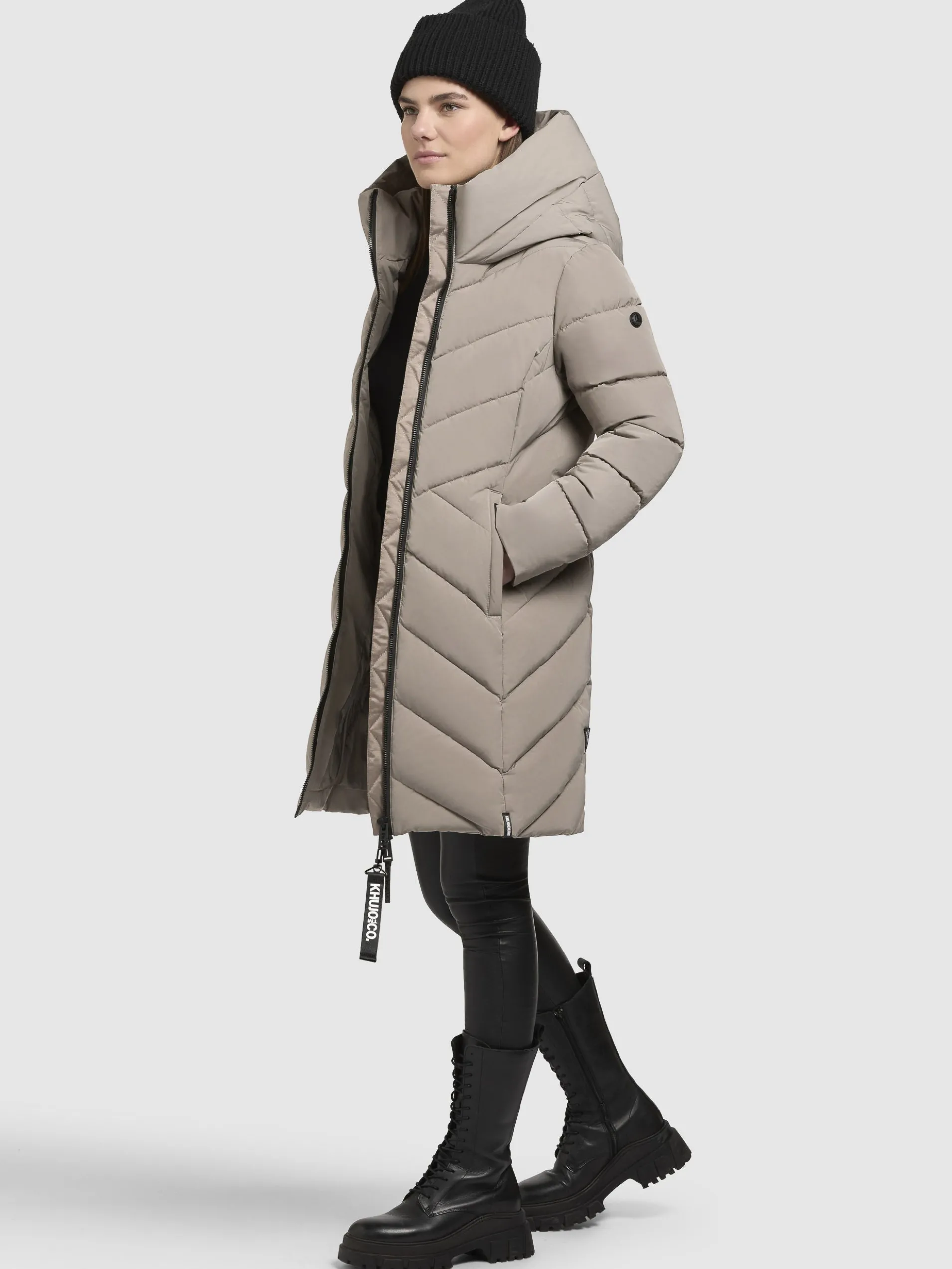 Mantel DARKA2 Graubeige