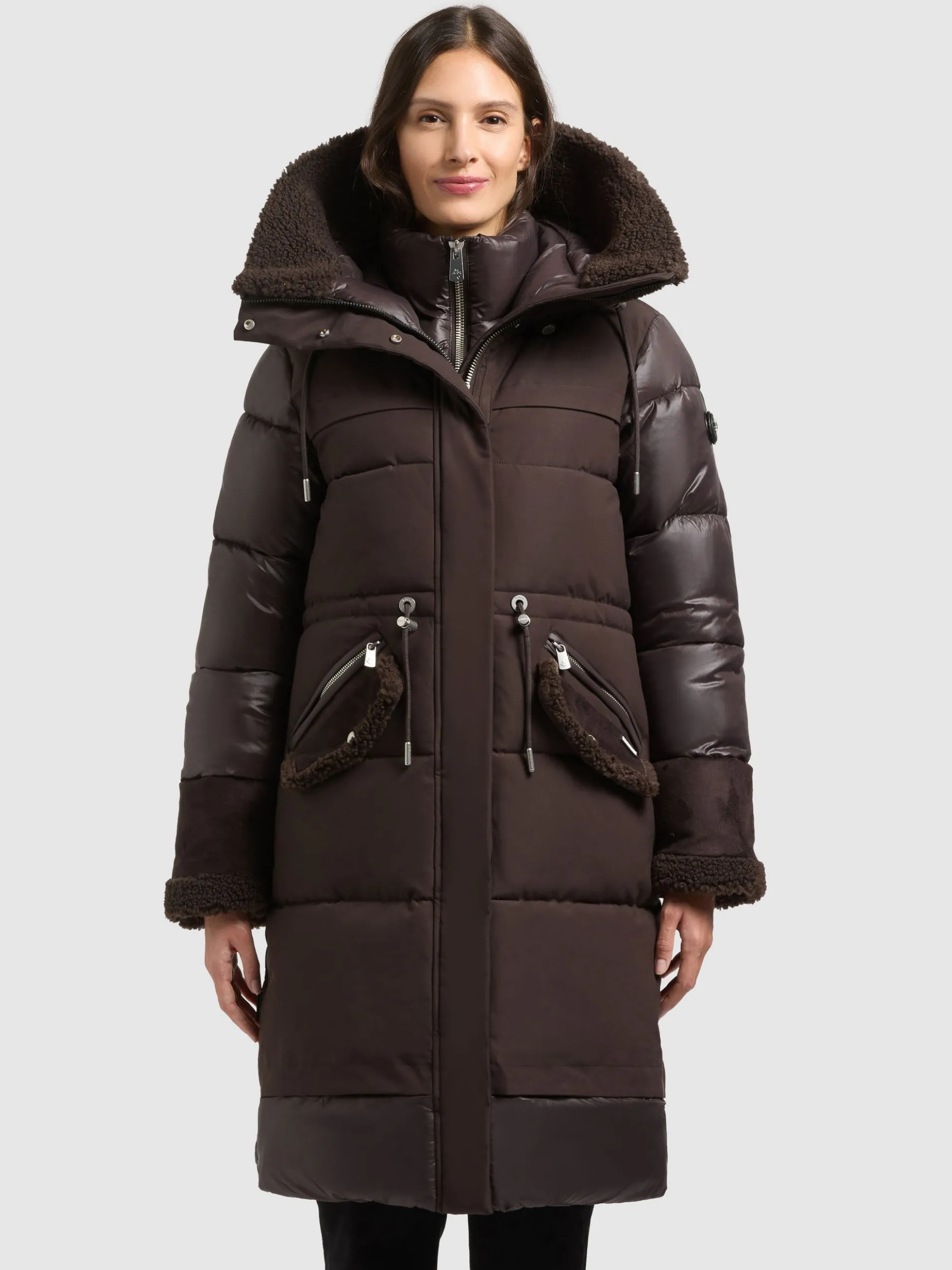 Mantel DAYANA - 2IN1 (Einsatz herausnehmbar) MOODY PLUM