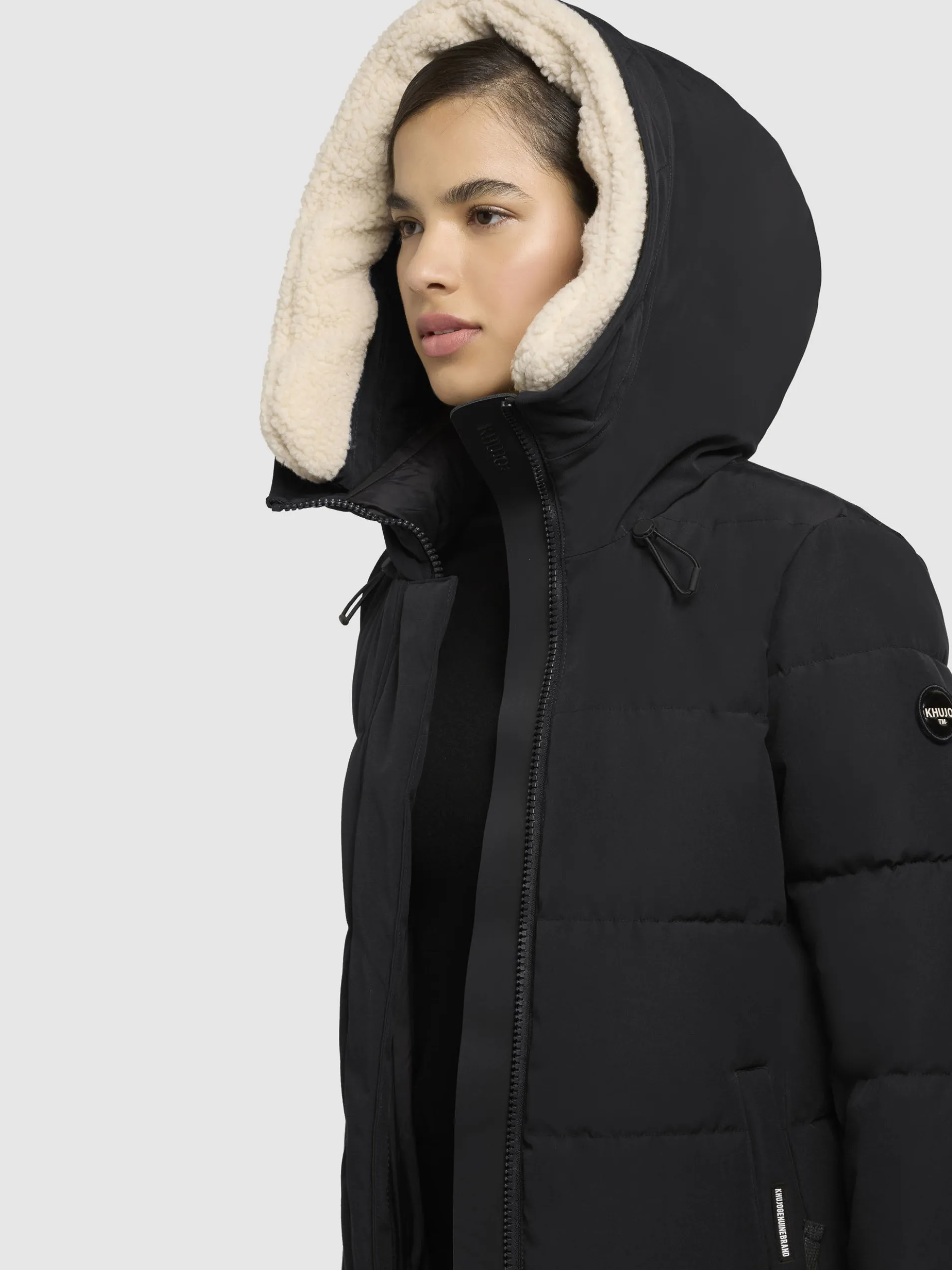 Mantel DEVION TEDDY Schwarz