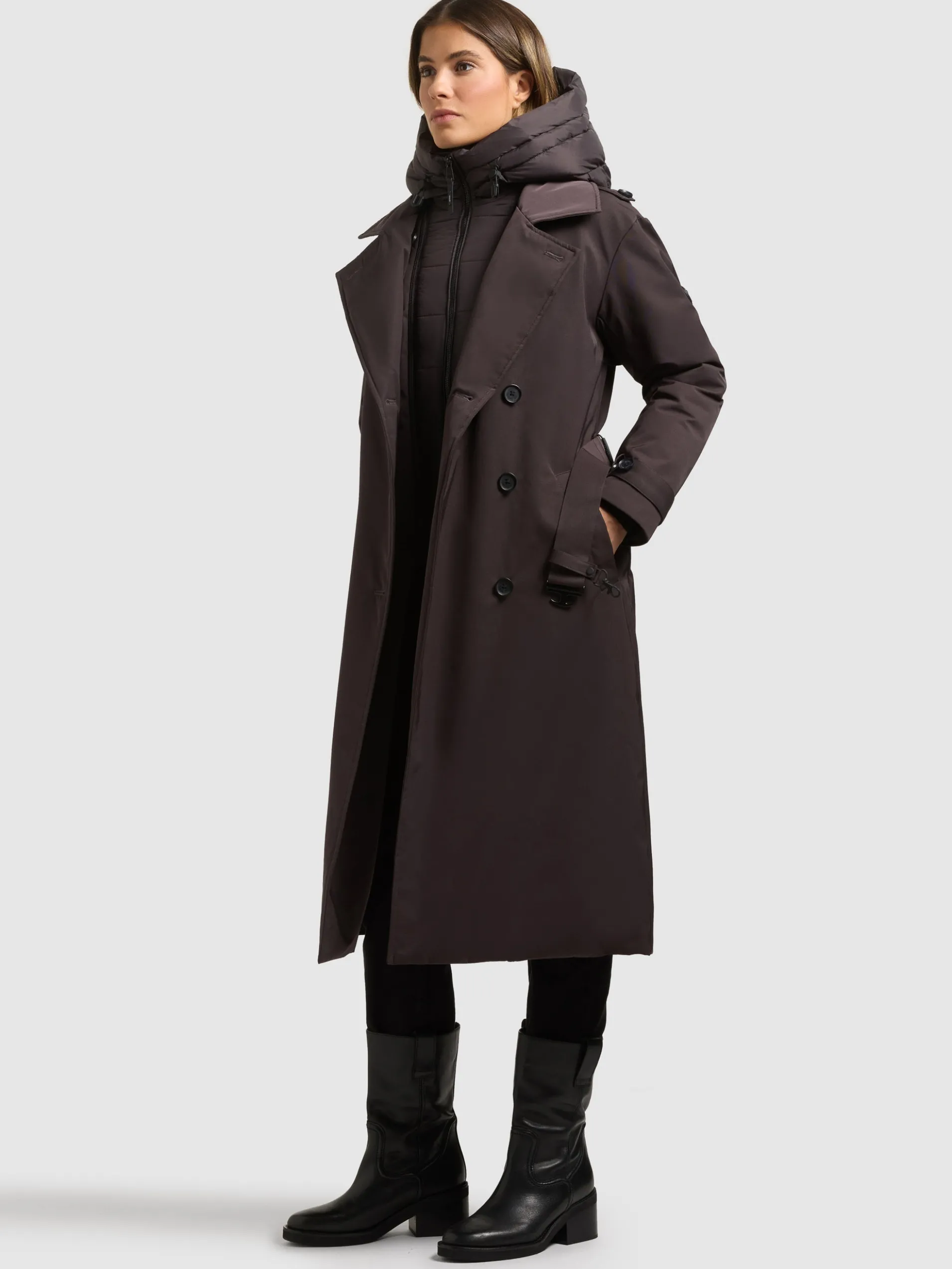 Mantel ELENA3 - 2IN1 (Einsatz herausnehmbar) MOODY PLUM