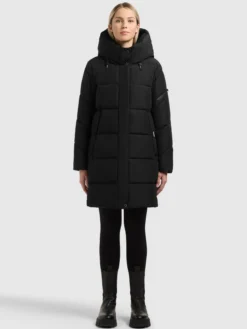 Mantel EMORY WITH BAG BLACK