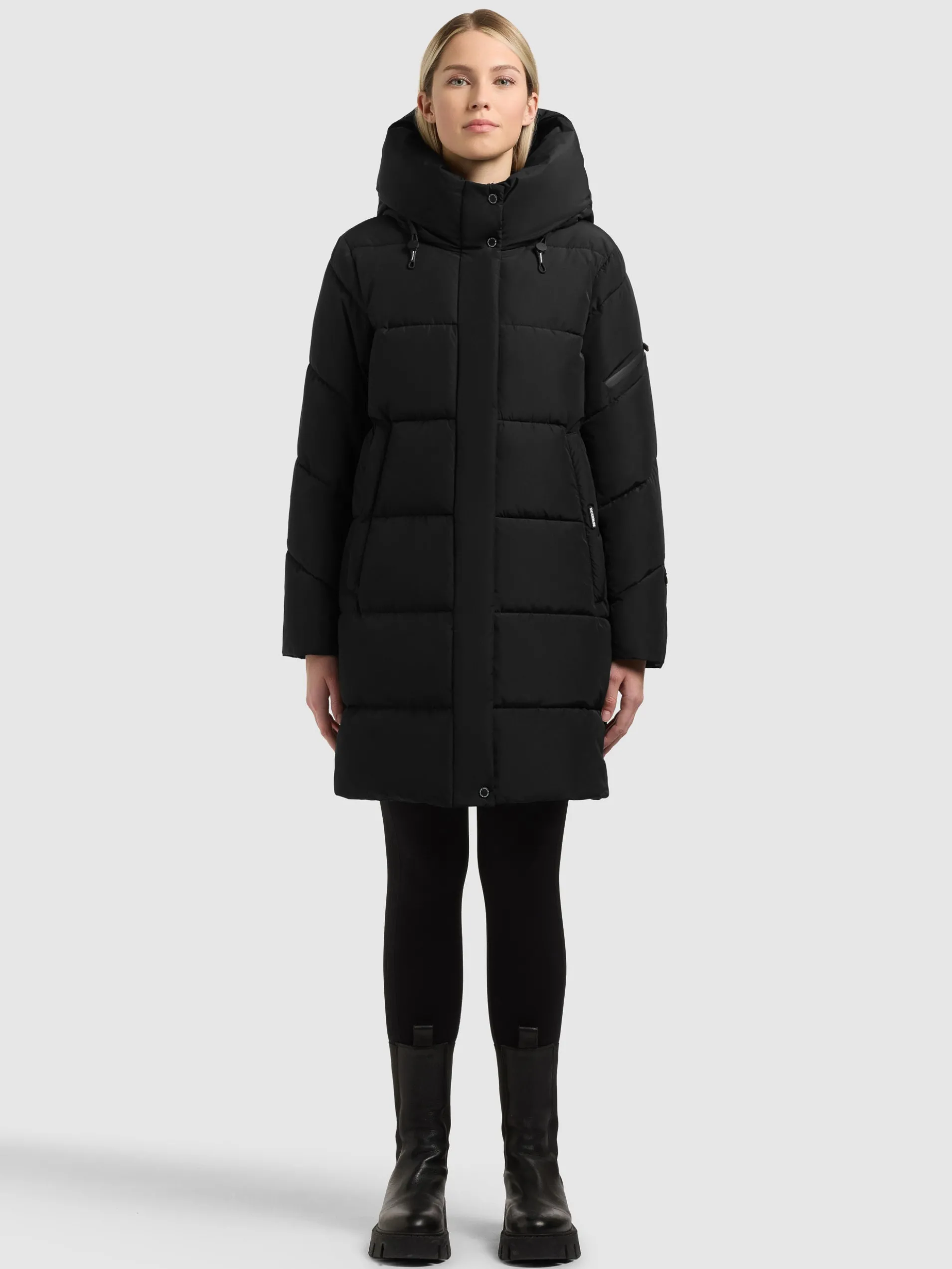 Mantel EMORY WITH BAG BLACK